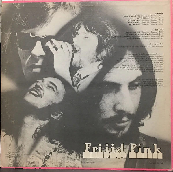 Frijid Pink - Frijid Pink (LP, Album, Aud) (Very Good Plus (VG+)) - Image 2