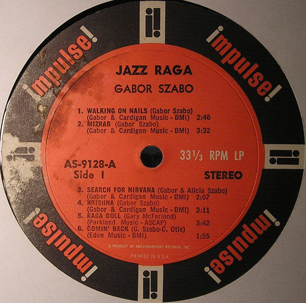 Gabor Szabo - Jazz Raga (LP, Album, Gat) (Very Good Plus (VG+)) - Image 5
