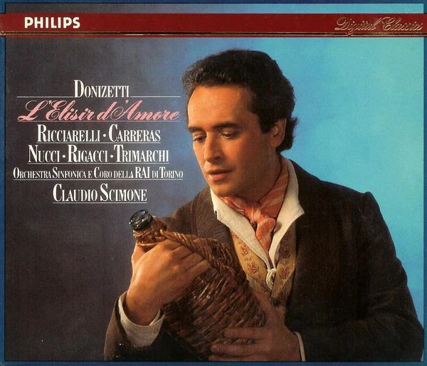 Gaetano Donizetti / Katia Ricciarelli, José Carreras, Leo Nucci, Susanna Rigacci, Domenico Trimarchi, Orchestra Sinfonica Di Torino Della RAI E Coro Di Torino Della RAI, Claudio Scimone - L’Elisir D’Amore (2xCD, Album + Box, Sli) (Very Good Plus (VG+