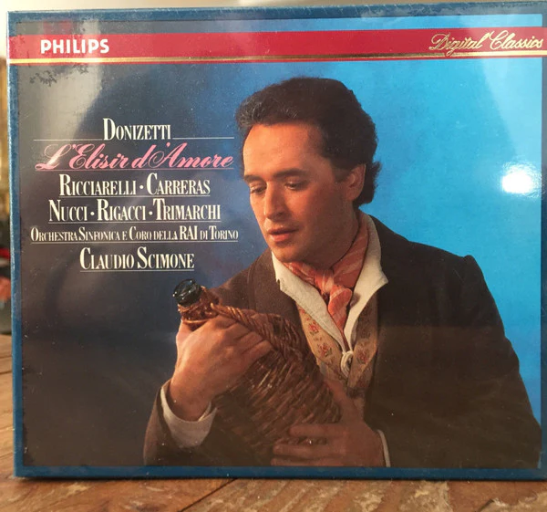 Gaetano Donizetti / Katia Ricciarelli, José Carreras, Leo Nucci, Susanna Rigacci, Domenico Trimarchi, Orchestra Sinfonica Di Torino Della RAI E Coro Di Torino Della RAI, Claudio Scimone - L’Elisir D’Amore (2xCD, Album + Box, Sli) (Very Good Plus (VG+ - Image 2