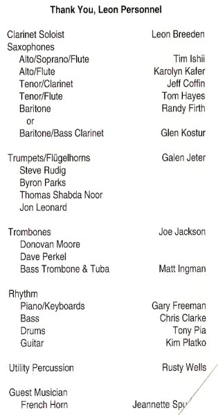 Galen Jeter And Dallas Jazz Orchestra - Thank You, Leon (CD, Album) (Very Good Plus (VG+)) - Image 4