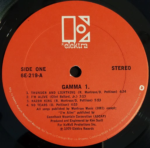 Gamma - Gamma 1 (LP, Album, All) (Good Plus (G+)) - Image 3