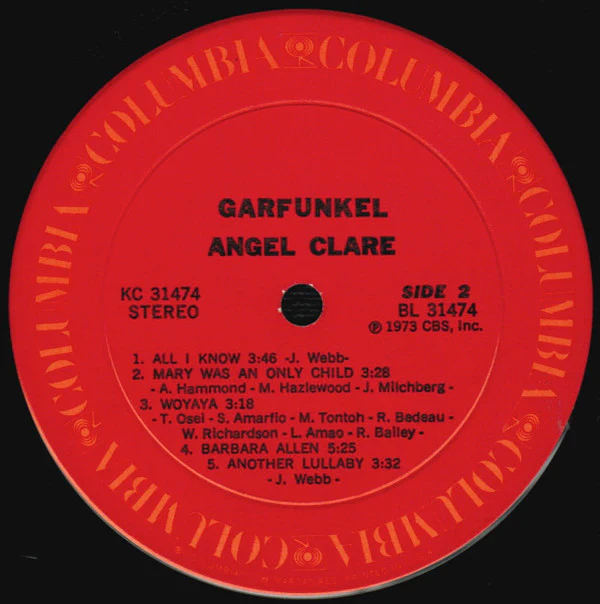 Garfunkel* - Angel Clare (LP, Album, San) (Very Good Plus (VG+)) - Image 4