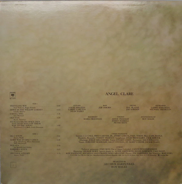 Garfunkel* - Angel Clare (LP, Album, Ter) (Very Good Plus (VG+)) - Image 2