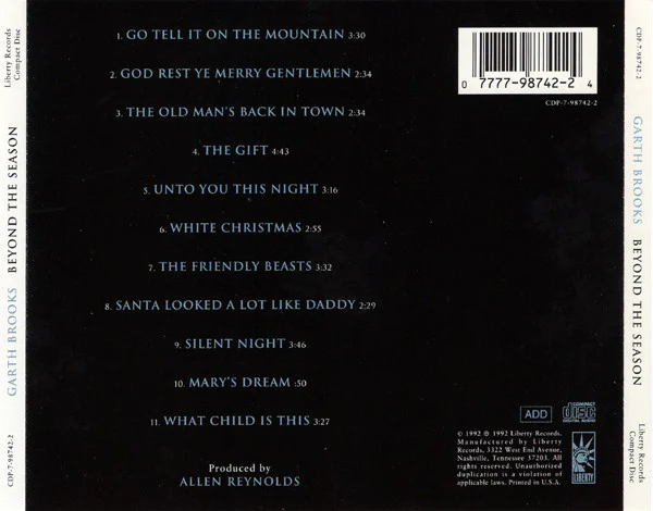 Garth Brooks - Beyond The Season (CD, Album) (Near Mint (NM or M-)) - Image 2