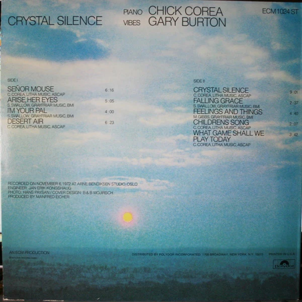 Gary Burton / Chick Corea - Crystal Silence (LP, Album, All) (Near Mint (NM or M-)) - Image 2