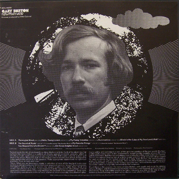 Gary Burton - Norwegian Wood (LP, Comp) (Very Good Plus (VG+)) - Image 2