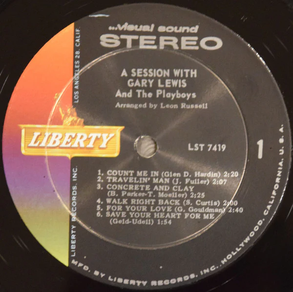 Gary Lewis & The Playboys - A Session With Gary Lewis And The Playboys (LP, Album) (Very Good Plus (VG+)) - Image 3