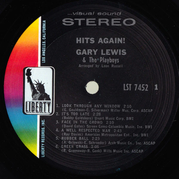 Gary Lewis & The Playboys - Hits Again! (LP, Album, Pit) (Very Good (VG)) - Image 3