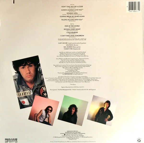 Gary Moore - Corridors Of Power (LP, Album, SP ) (Very Good (VG)) - Image 2