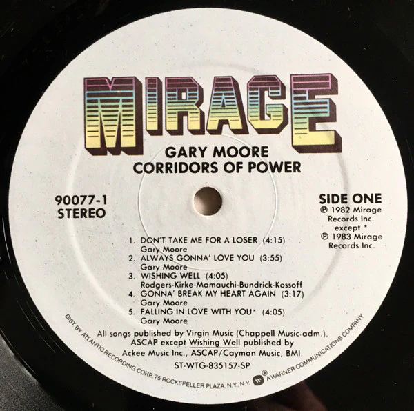 Gary Moore - Corridors Of Power (LP, Album, SP ) (Very Good (VG)) - Image 3