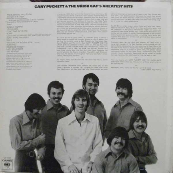 Gary Puckett & The Union Gap - Greatest Hits (LP, Comp) (Good Plus (G+)) - Image 2