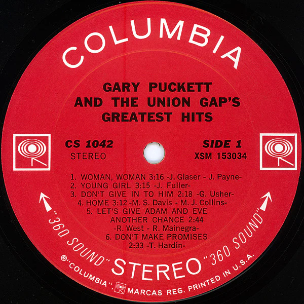 Gary Puckett & The Union Gap - Greatest Hits (LP, Comp) (Good Plus (G+)) - Image 3