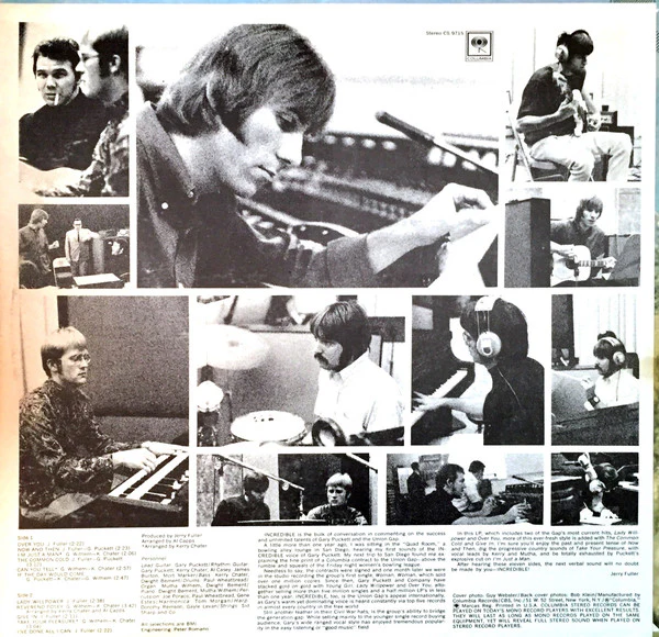 Gary Puckett & The Union Gap - Incredible (LP, Album, Pit) (Very Good Plus (VG+)) - Image 2