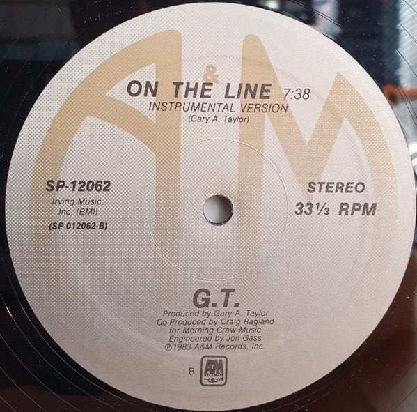 Gary Taylor - On The Line (12") (Mint (M)) - Image 3