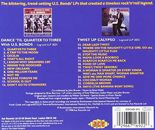 Gary U.S. Bonds - Dance 'Til Quarter To Three / Twist Up Calypso (CD, Album, Comp, RM) (Near Mint (NM or M-)) - Image 2