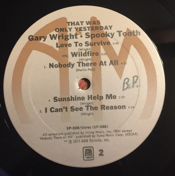 Gary Wright - Spooky Tooth - That Was Only Yesterday (2xLP, Comp, Gat) (Very Good (VG)) - Image 2