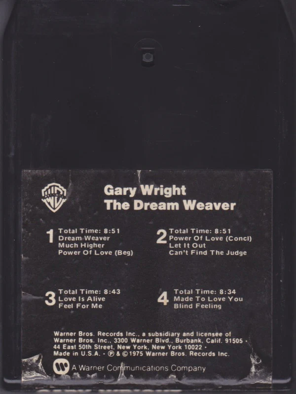 Gary Wright - The Dream Weaver (8-Trk, Album) (Good Plus (G+))