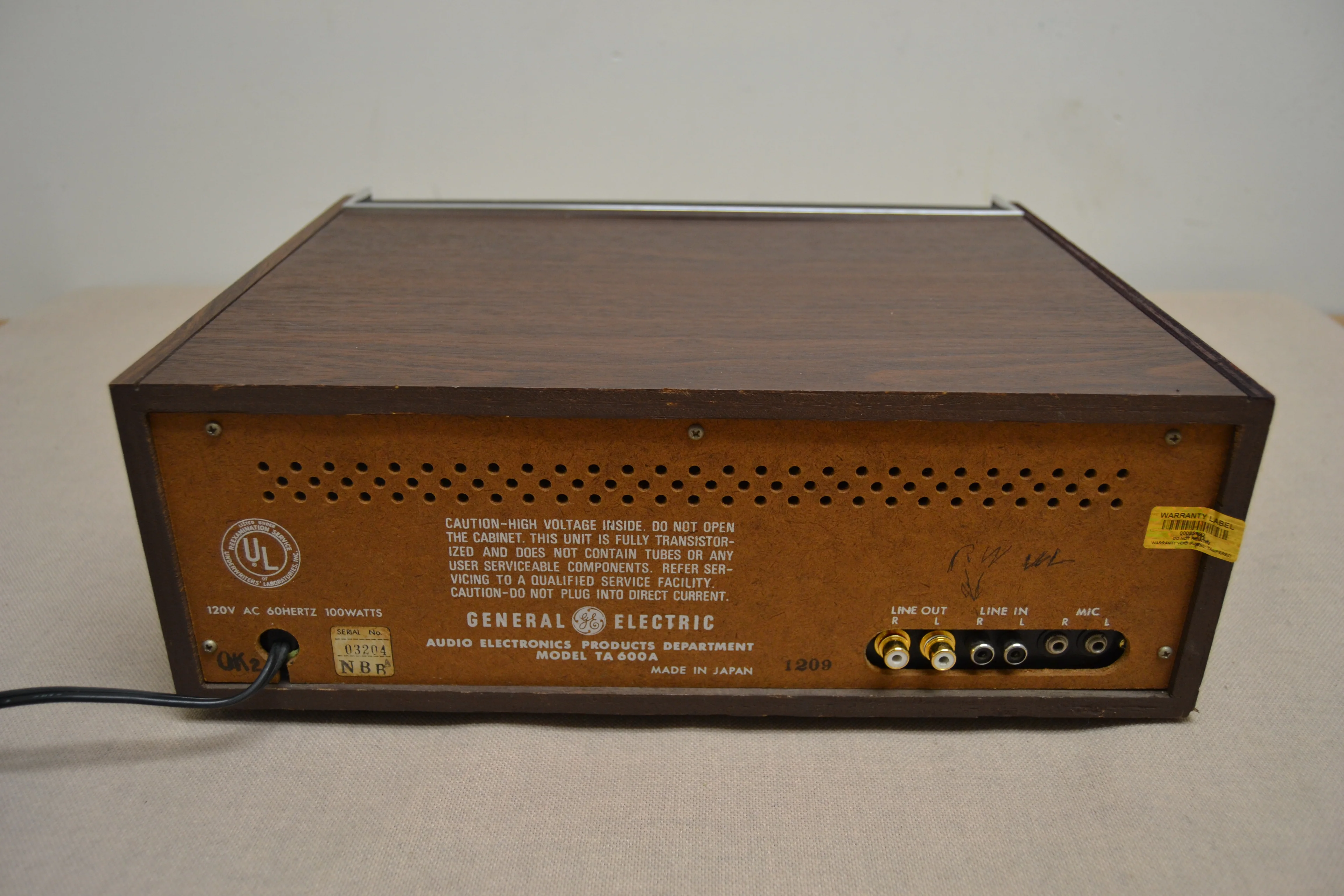 GE General Electric TA-600A * 8 Track Player/Recorder * Fully Serviced * New Belts - Image 13