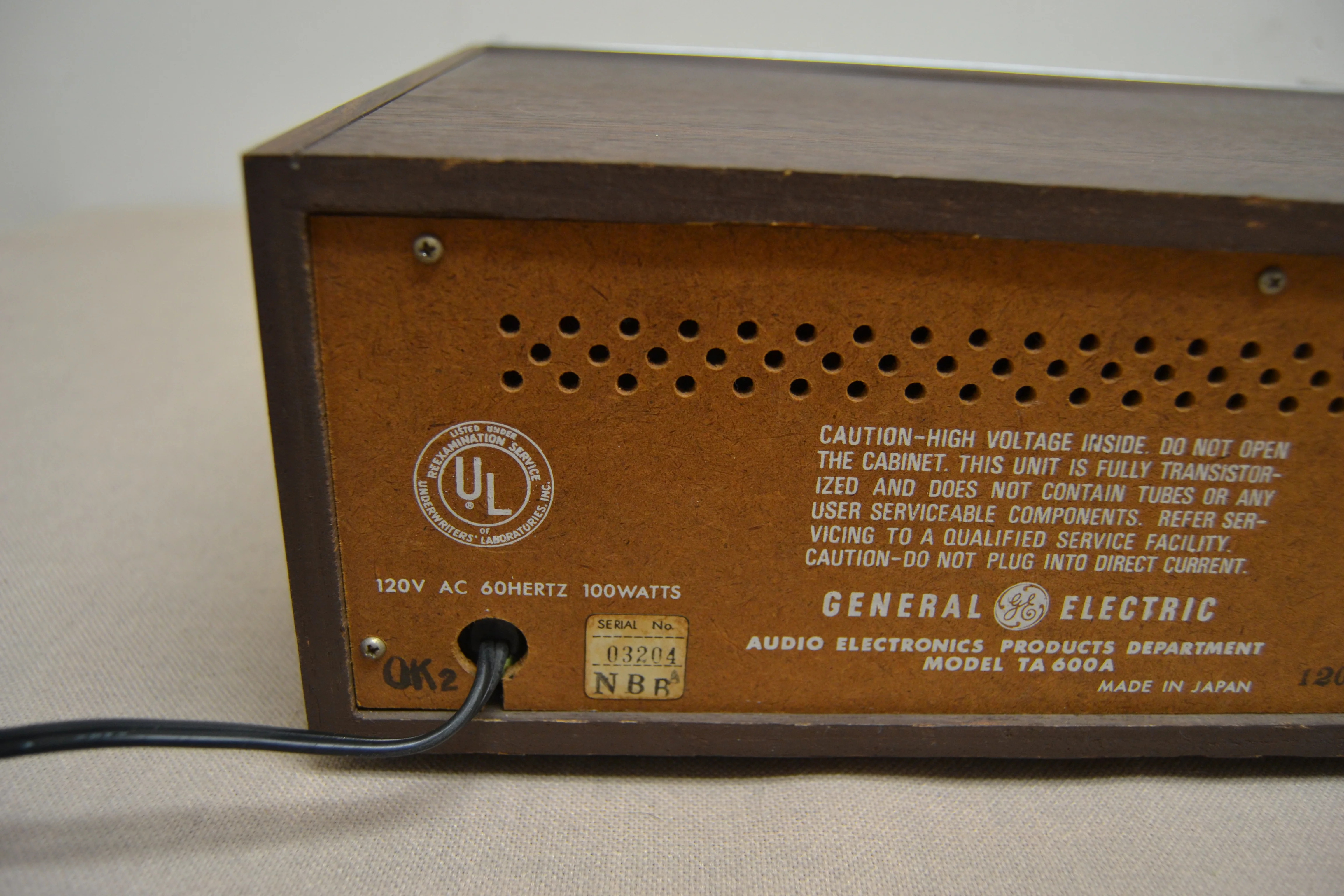 GE General Electric TA-600A * 8 Track Player/Recorder * Fully Serviced * New Belts - Image 14