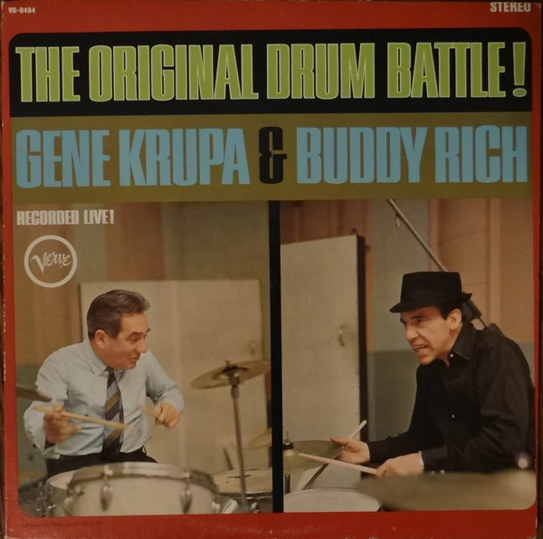 Gene Krupa & Buddy Rich - The Original Drum Battle! (LP, Album, RE) (Good Plus (G+))