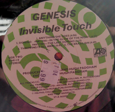 Genesis - Invisible Touch (LP, Album, All) (Near Mint (NM or M-)) - Image 4