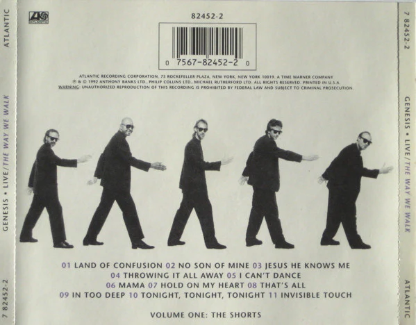 Genesis - Live / The Way We Walk (Volume One: The Shorts) (CD, Album) (Very Good Plus (VG+)) - Image 2