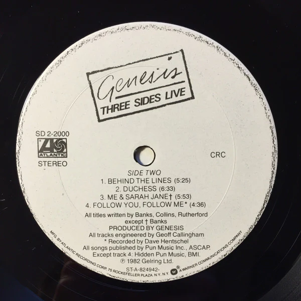 Genesis - Three Sides Live (2xLP, Album, Club) (Very Good (VG)) - Image 3
