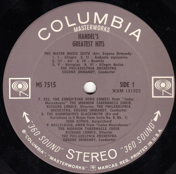 Georg Friedrich Händel, E. Power Biggs, Mormon Tabernacle Choir, Igor Kipnis, Eugene Ormandy / The Philadelphia Orchestra, Sir Adrian Boult, The London Philharmonic Orchestra, Sir Charles Groves, The Royal Philharmonic Orchestra - Handel's Greatest Hits - Image 3