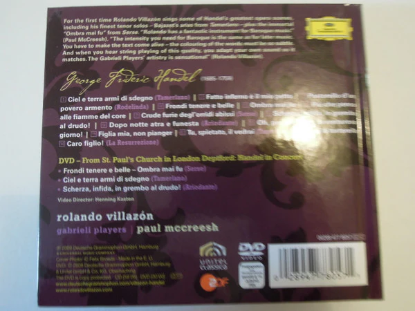Georg Friedrich Händel – Rolando Villazón, Gabrieli Players, Paul McCreesh - Handel (CD, Album, Dlx, Ltd + DVD, NTSC) (Mint (M)) - Image 4