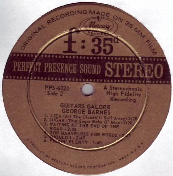 George Barnes - Guitars Galore (LP, Album) (Very Good Plus (VG+)) - Image 4