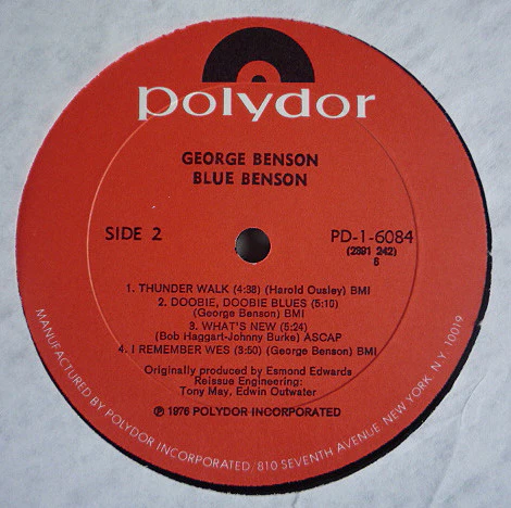George Benson - Blue Benson (LP, Comp, RE, 6) (Very Good Plus (VG+)) - Image 3