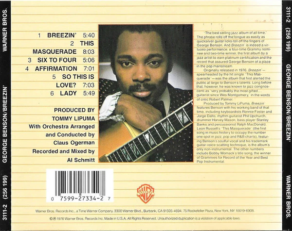 George Benson - Breezin' (CD, Album, RE) (Mint (M)) - Image 3
