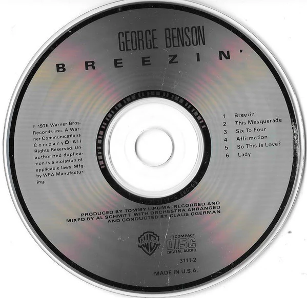 George Benson - Breezin' (CD, Album, RE) (Mint (M)) - Image 4