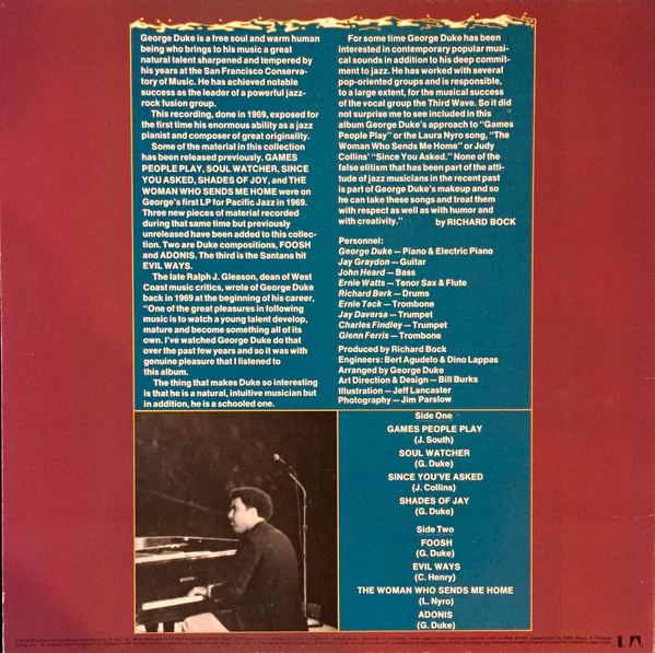 George Duke - George Duke (LP, Album, Comp) (Very Good Plus (VG+)) - Image 2