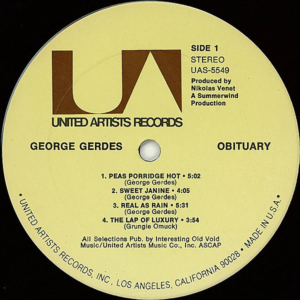 George Gerdes - Obituary (LP, Album, Gat) (Very Good Plus (VG+)) - Image 5