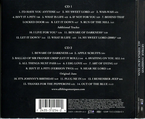 George Harrison - All Things Must Pass (2xCD, Album, RE, RM, Box) (Near Mint (NM or M-)) - Image 2