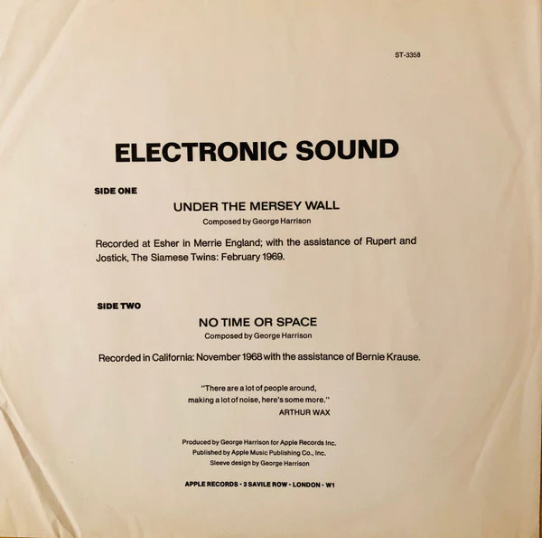 George Harrison - Electronic Sound (LP, Album, Scr) (Very Good Plus (VG+)) - Image 5