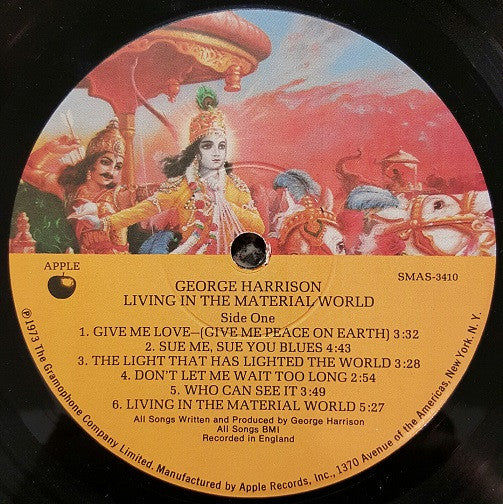 George Harrison - Living In The Material World (LP, Album, Win) (Very Good (VG)) - Image 4