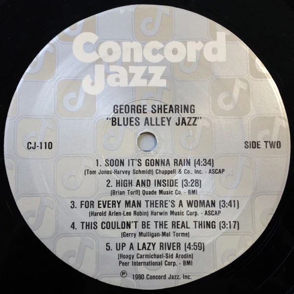 George Shearing, Brian Torff - Blues Alley Jazz (LP, Album) (Very Good Plus (VG+)) - Image 4