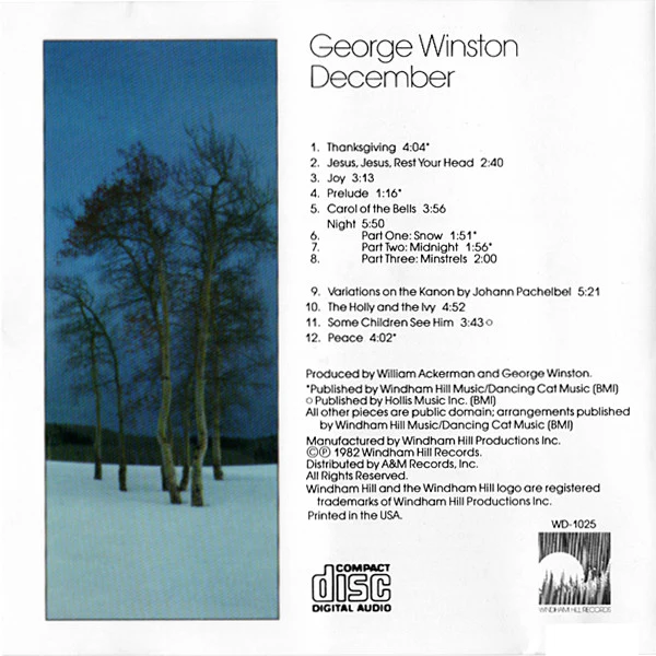 George Winston - December (CD, Album, RE) (Near Mint (NM or M-)) - Image 2