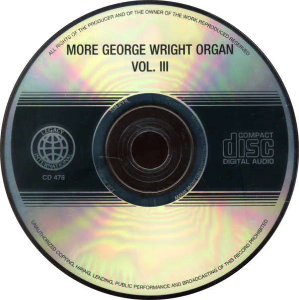George Wright - More George Wright At The Mighty Wurlitzer Organ Volume III (CD, Comp) (Very Good Plus (VG+)) - Image 4