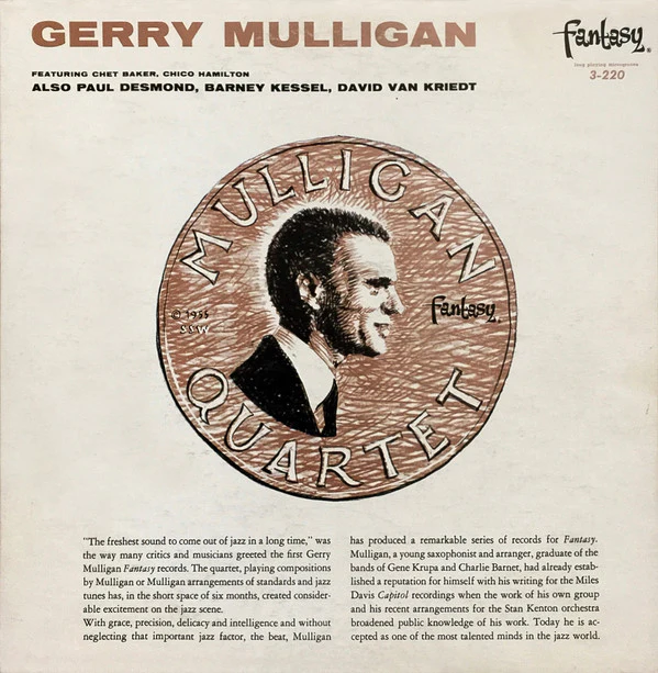 Gerry Mulligan, Gerry Mulligan Quartet Featuring Chet Baker, Chico Hamilton Also Paul Desmond, Barney Kessel, Dave Van Kriedt - Gerry Mulligan / Paul Desmond (LP, Comp, Mono, Red) (Very Good (VG))