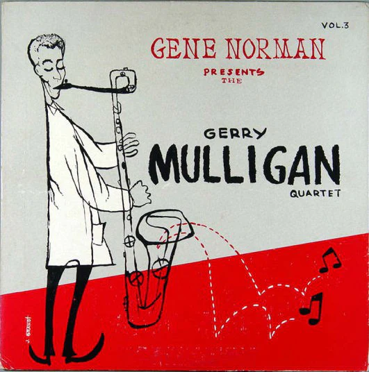 Gerry Mulligan Quartet - Gene Norman Presents The Gerry Mulligan Quartet (10", Album) (Very Good Plus (VG+))
