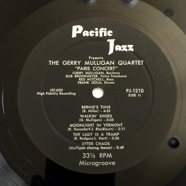 Gerry Mulligan Quartet - Paris Concert (LP, Album, Mono) (Very Good (VG)) - Image 4