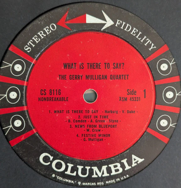 Gerry Mulligan Quartet - What Is There To Say? (LP, Album, Ter) (Very Good (VG)) - Image 3