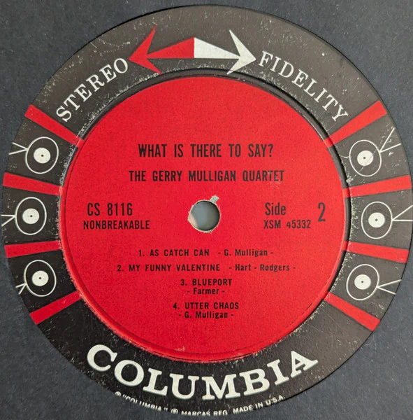 Gerry Mulligan Quartet - What Is There To Say? (LP, Album, Ter) (Very Good (VG)) - Image 4