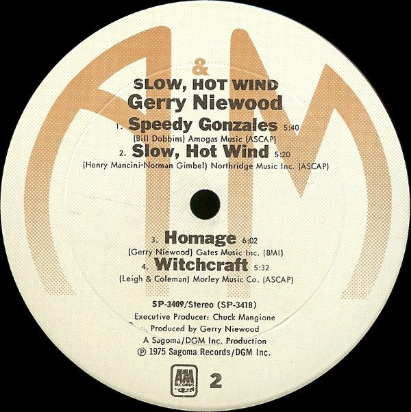 Gerry Niewood - Slow, Hot Wind (LP, Album) (Very Good (VG)) - Image 4