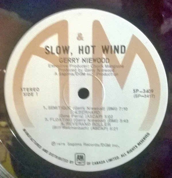 Gerry Niewood - Slow, Hot Wind (LP, RE) (Very Good (VG)) - Image 3