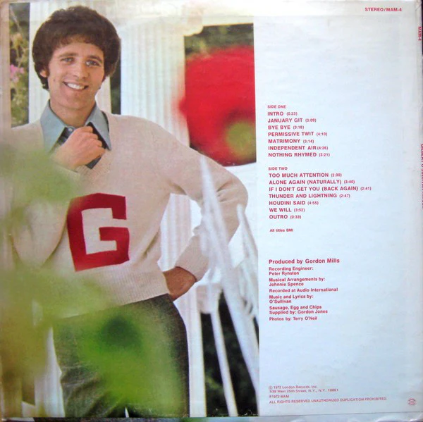 Gilbert O'Sullivan - Himself (LP, Album, RE, Wad) (Very Good Plus (VG+)) - Image 2